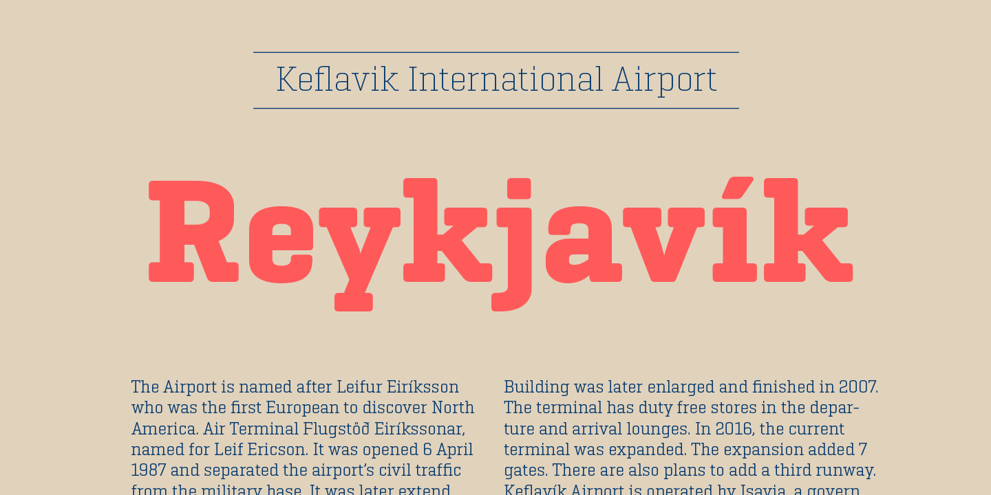 Example font Geogrotesque Slab #3